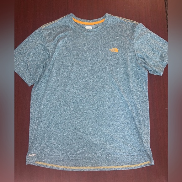 The North Face Other - The North Face Men's Heathered Blue Tee with Orange Accents